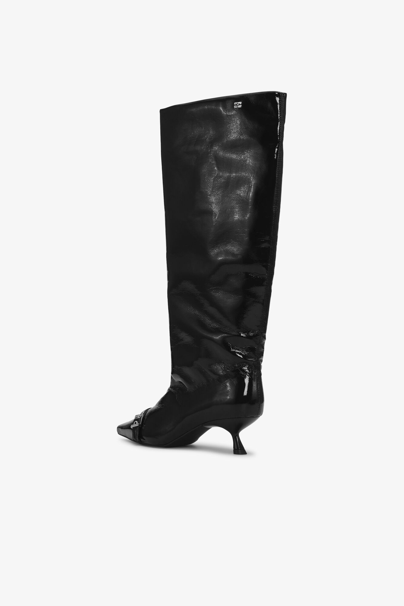BLACK EYELETS SLOUCHY HIGH SHAFT BOOTS - 3