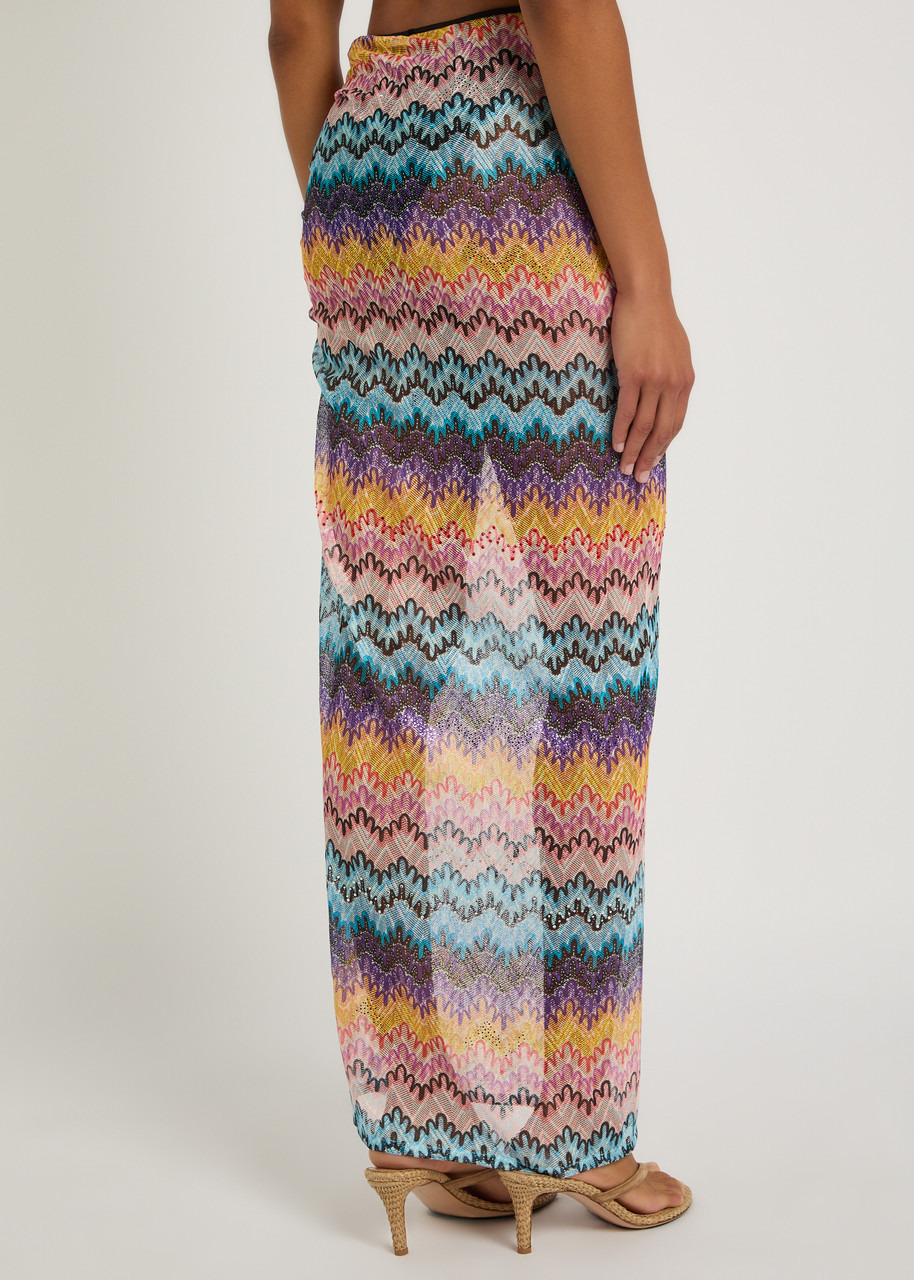 Missoni Patterned-intarsia Mesh Midi Skirt - 3
