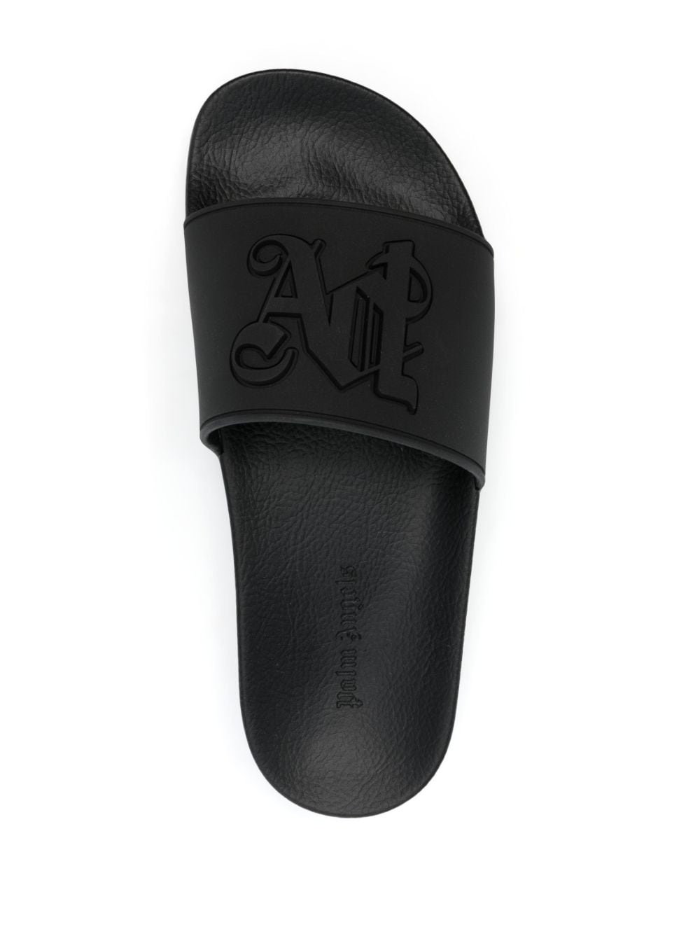 rubberised monogram flat slides - 4