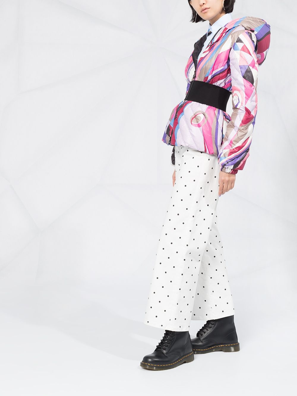 abstract-print padded jacket - 6