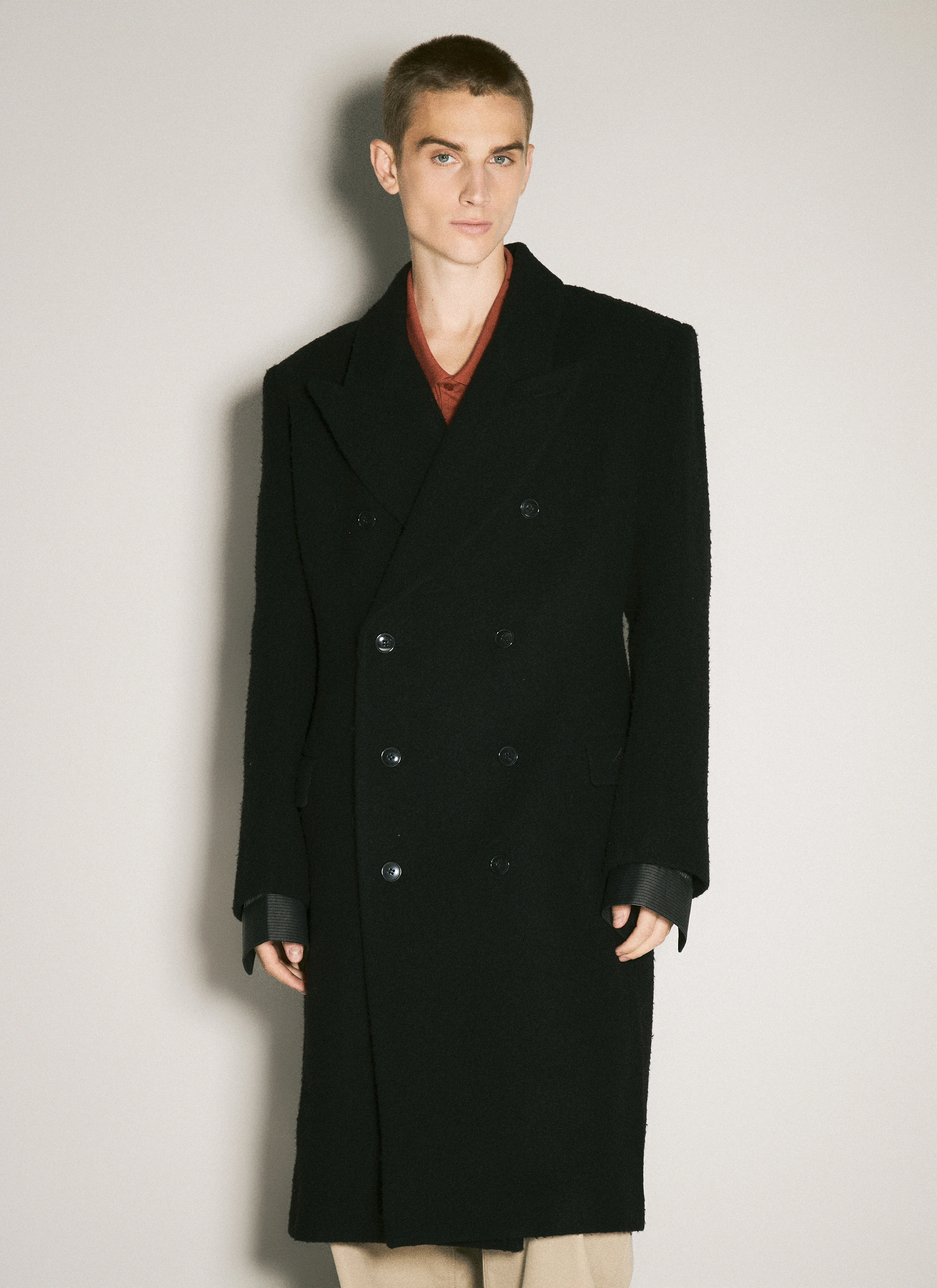 Double-Breasted Shirt Overcoat - 1