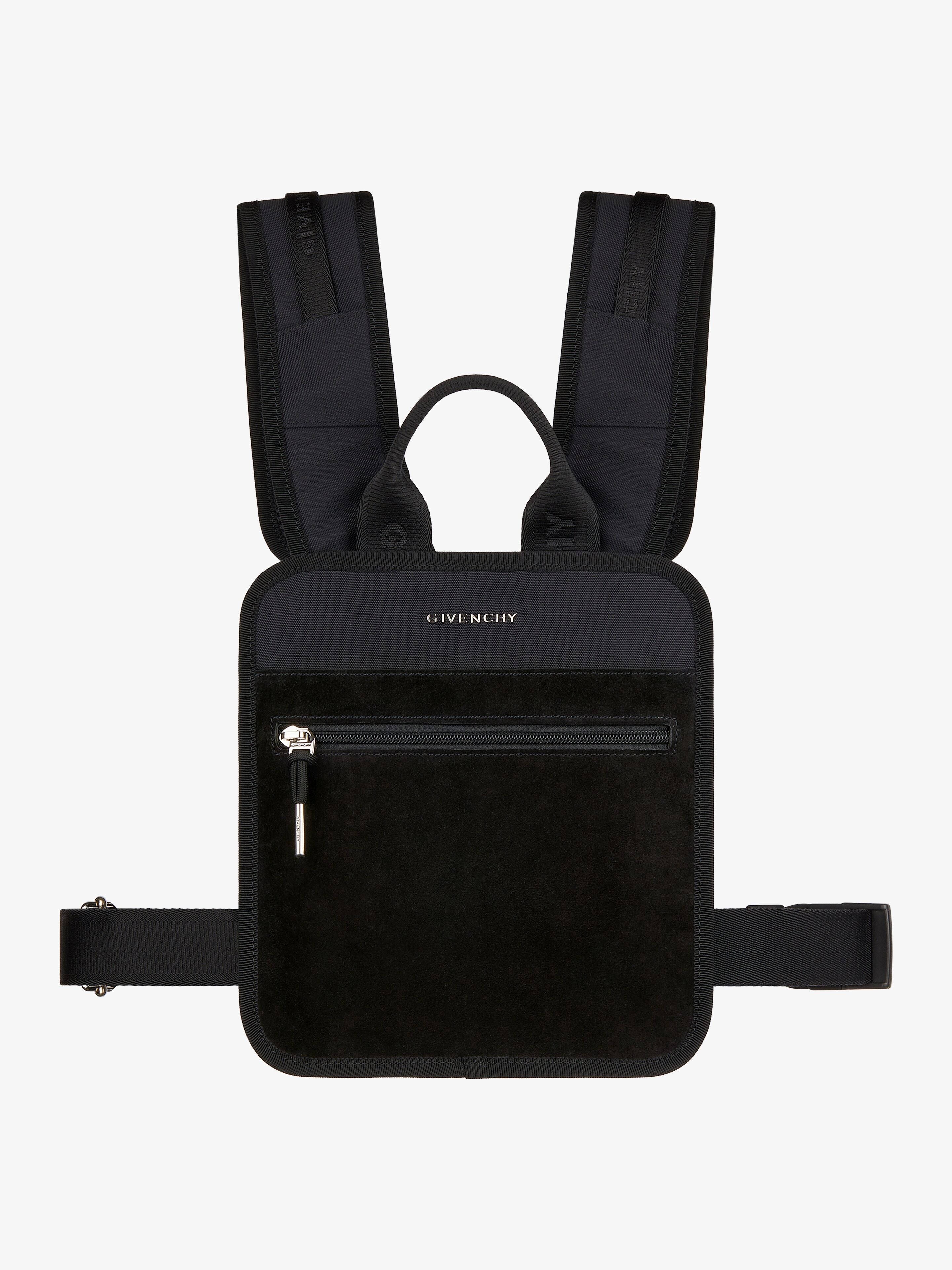 CORSET BAG IN NYLON AND SUEDE - 4
