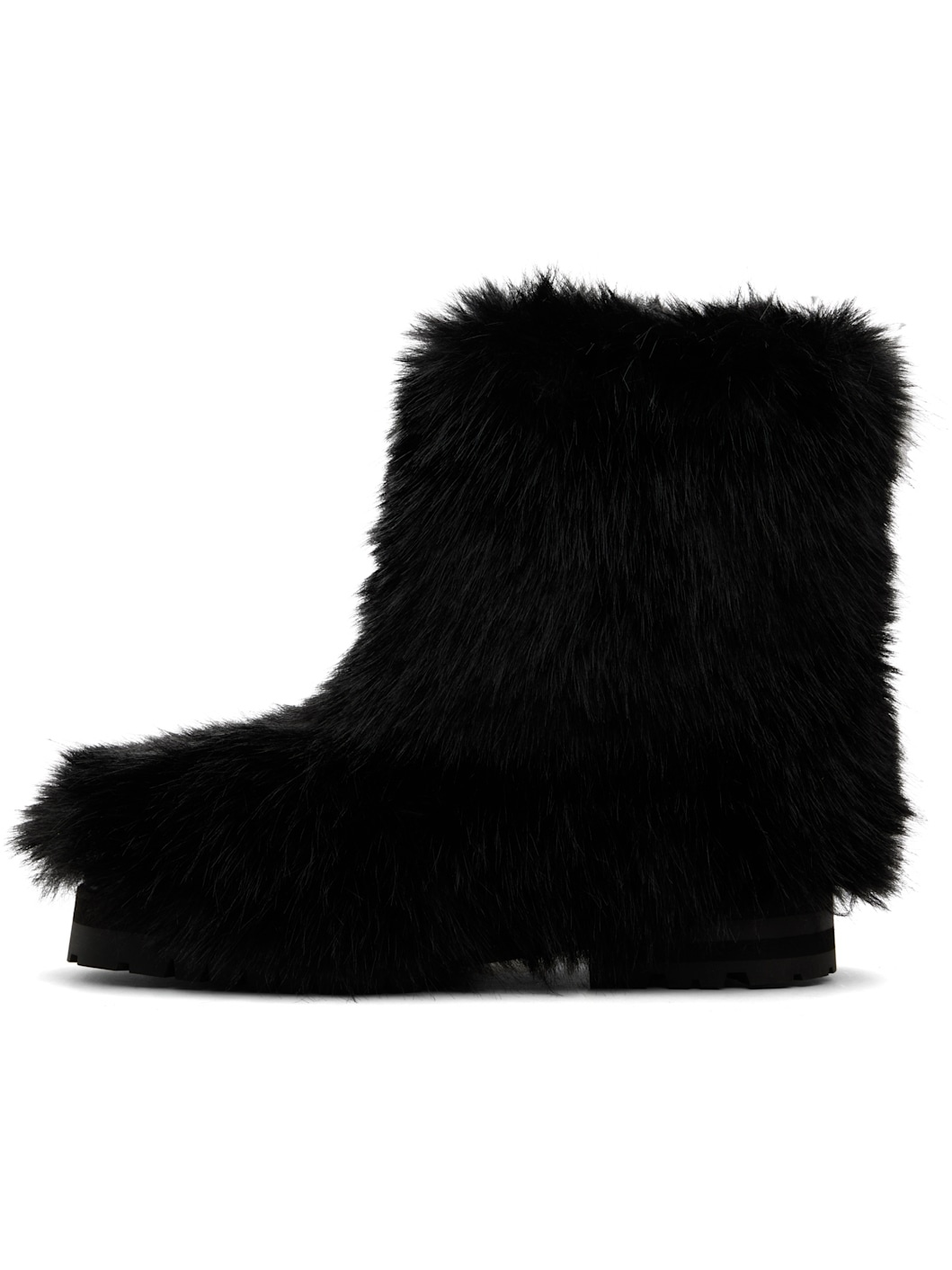 Black Faux-Fur Boots - 3