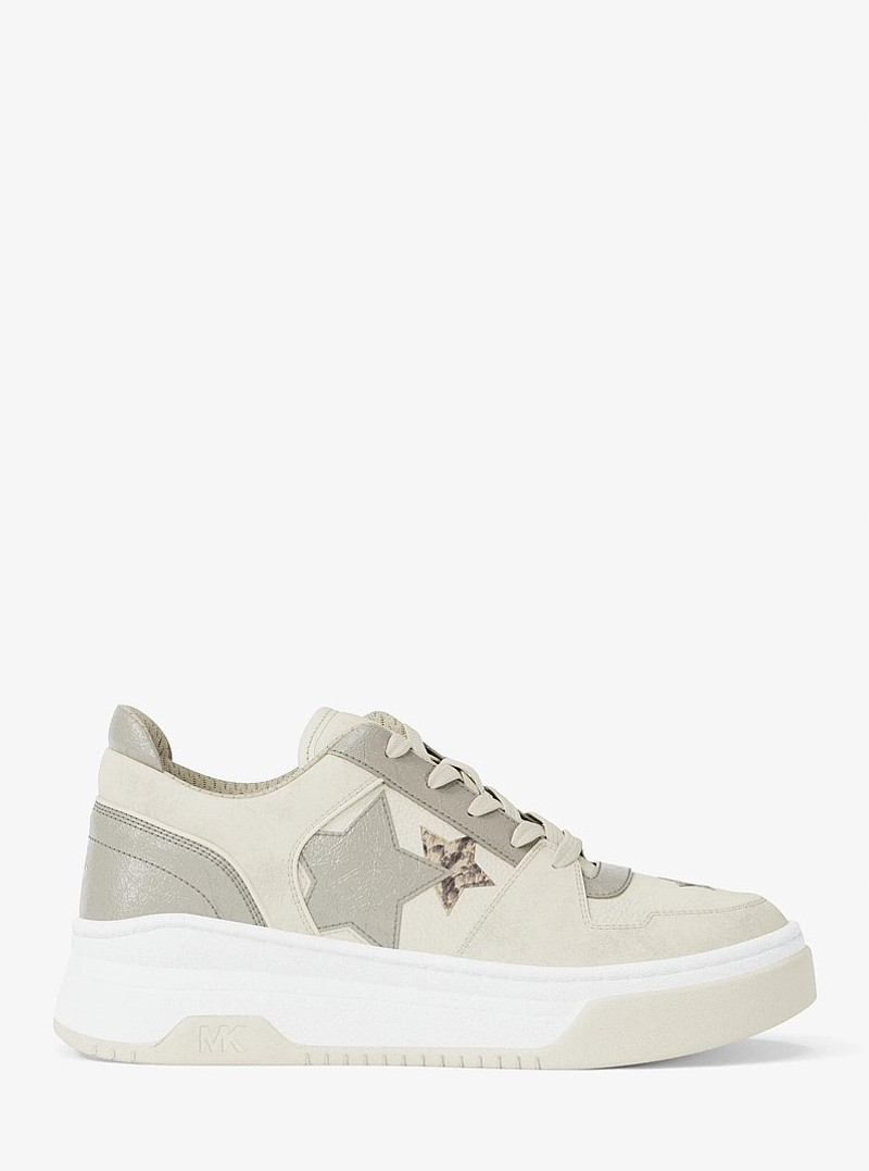 Lexi Embellished Mixed-Media Sneaker 1