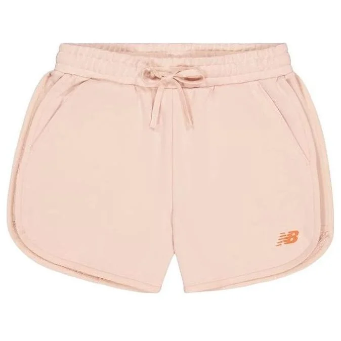 (WMNS) New Balance High-Rise Shorts With Placement Brand Logo 'Pink' AWS41336-DVR - 1