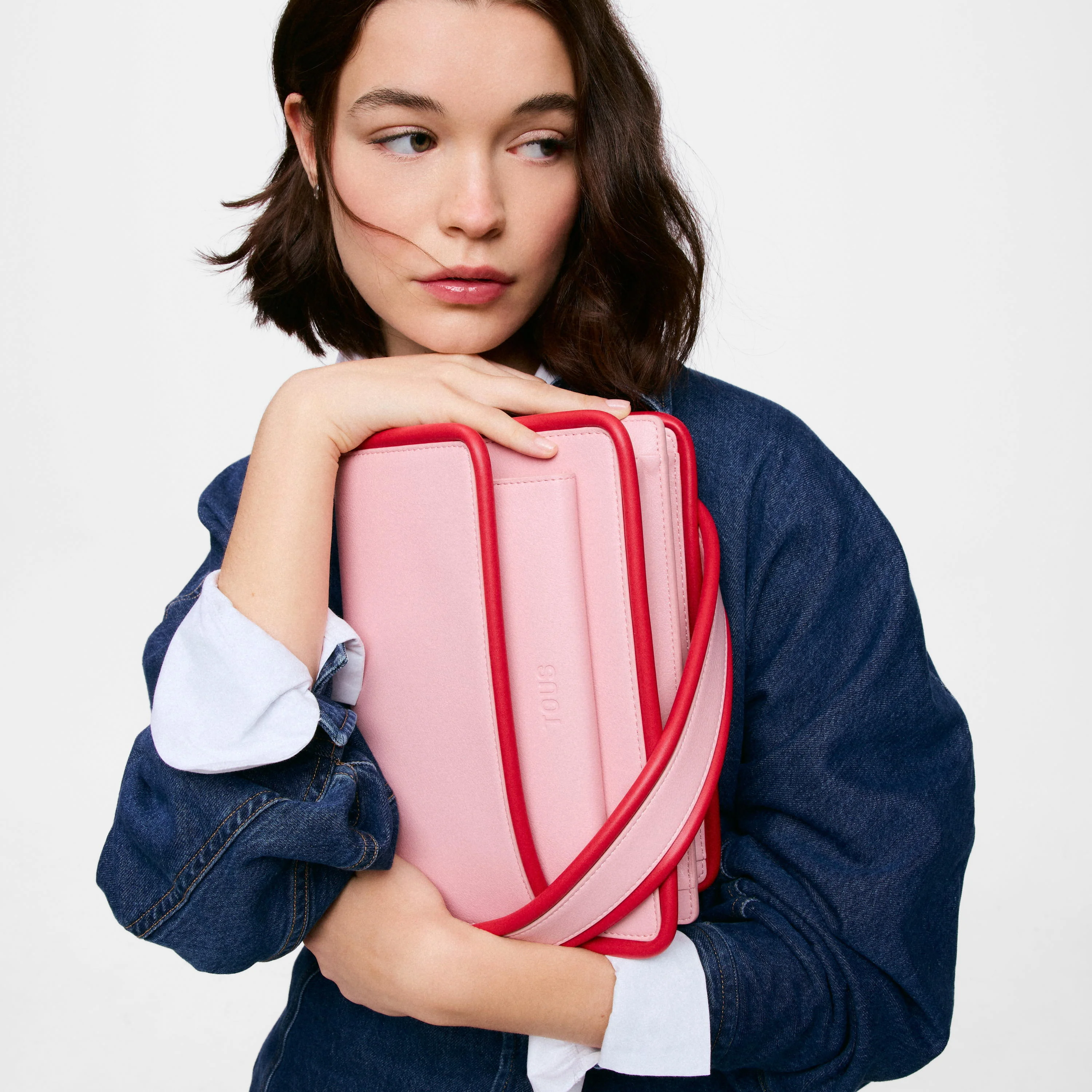 Medium dark pink Crossbody bag TOUS Audree Pipings - 1