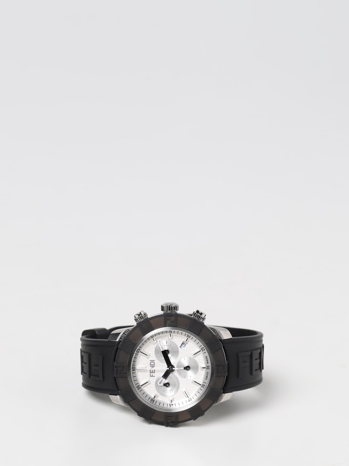 Fendi watch in metal and rubber - 1