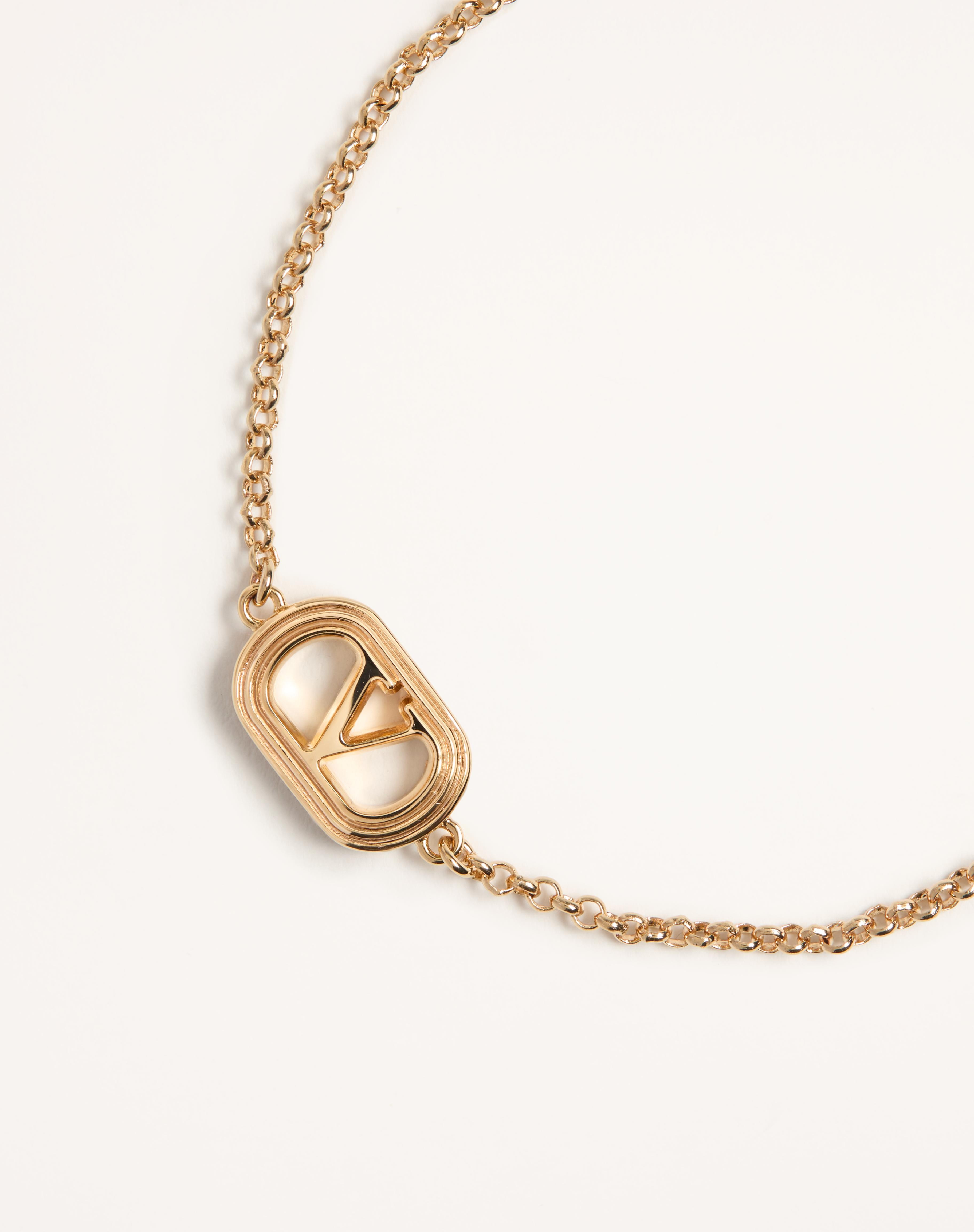 OVAL BRACELET IN METAL AND SWAROVSKI® PEARL - 2