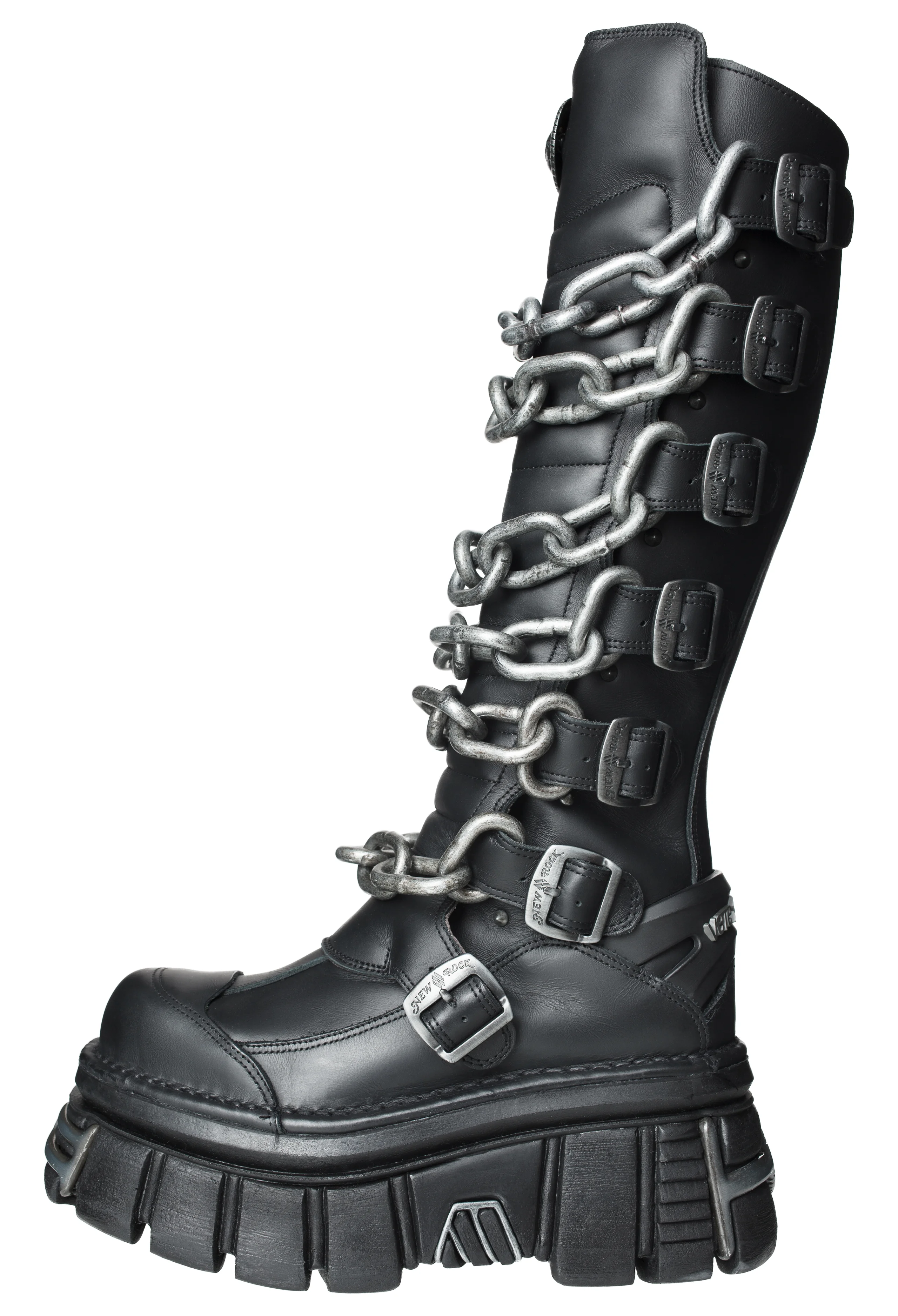 VETEMENTS X NEW ROCK CHAIN LINK BOOTS - 1