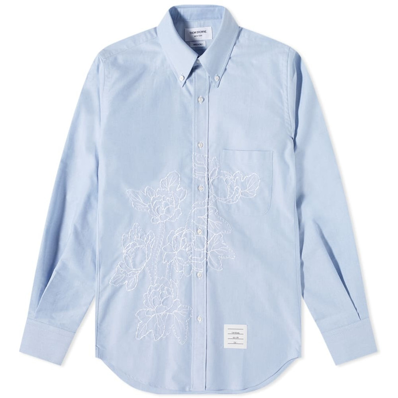 Thom Browne Floral Stitch Oxford Shirt 1