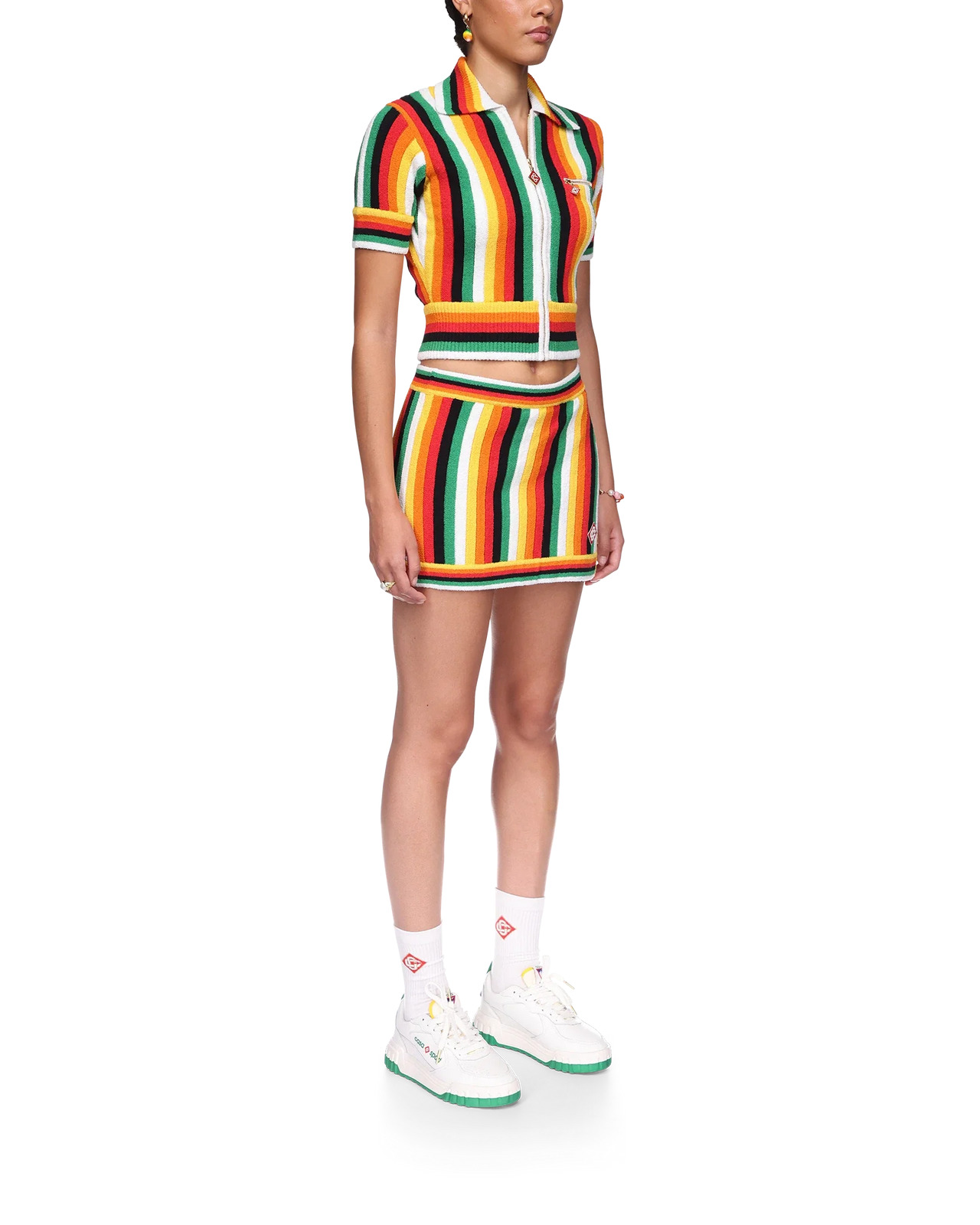 Striped Towelling Top - 5