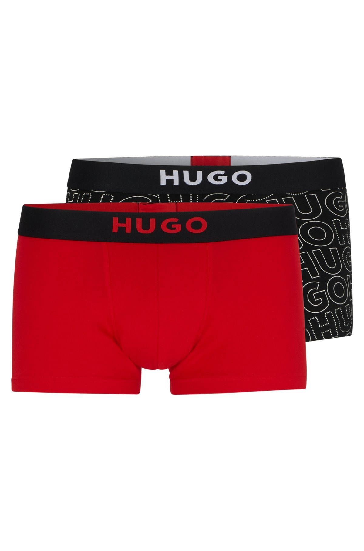 TWO-PACK OF STRETCH-COTTON TRUNKS WITH LOGO WAISTBANDS - 1