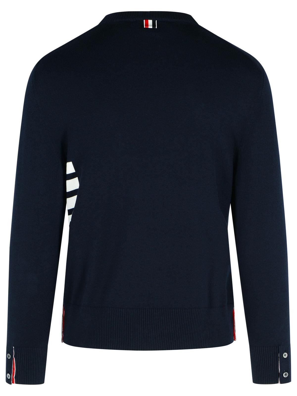 Thom Browne 'Stitch' Navy Cotton Sweater Men - 3