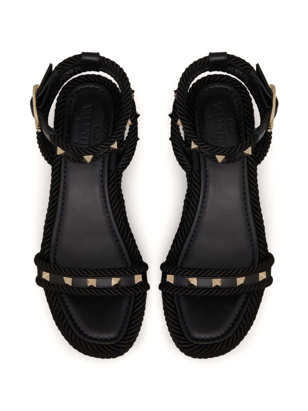Rockstud 45mm wedge sandals - 4