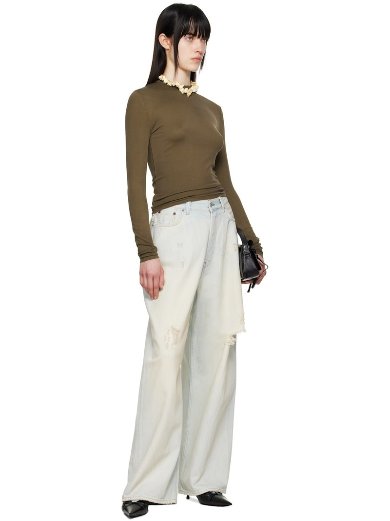 Acne Studios Brown Spray-Dyed Long Sleeve T-shirt outlook