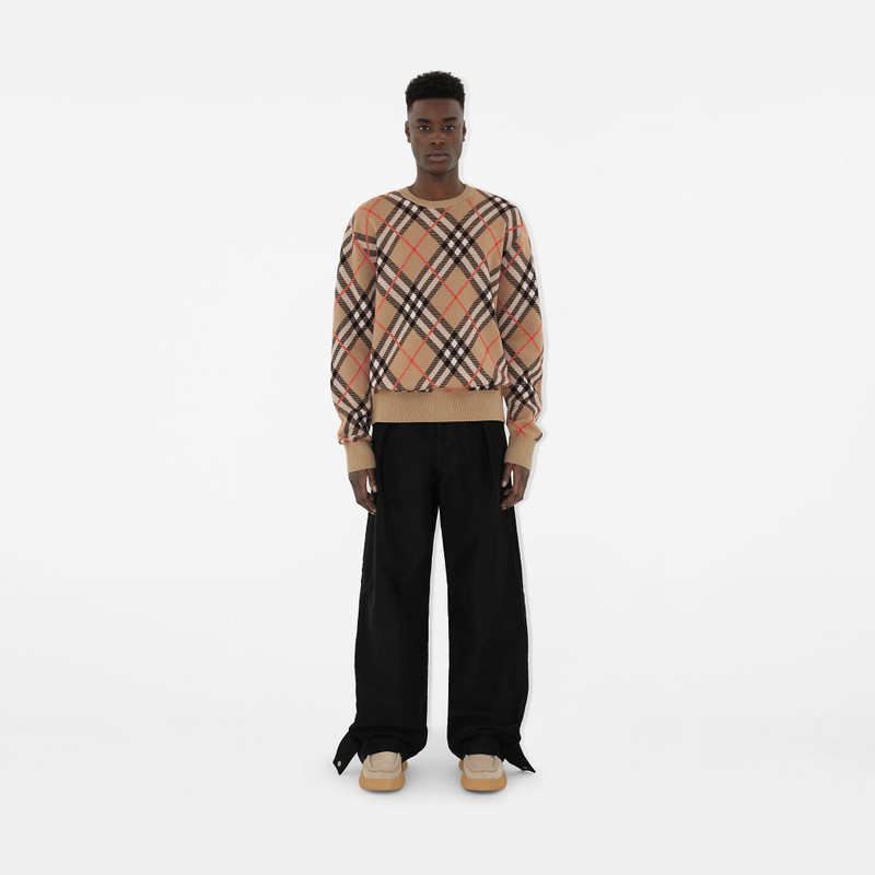 Burberry Check Wool Blend Sweater outlook