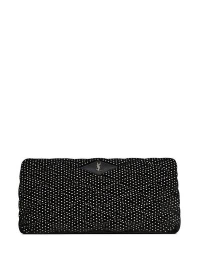 SAINT LAURENT Sade polka-dot padded clutch bag outlook