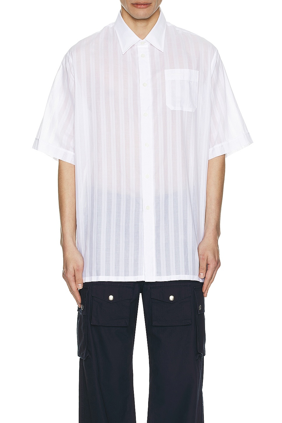 Short Sleeve Shirt With Pocket - 4
