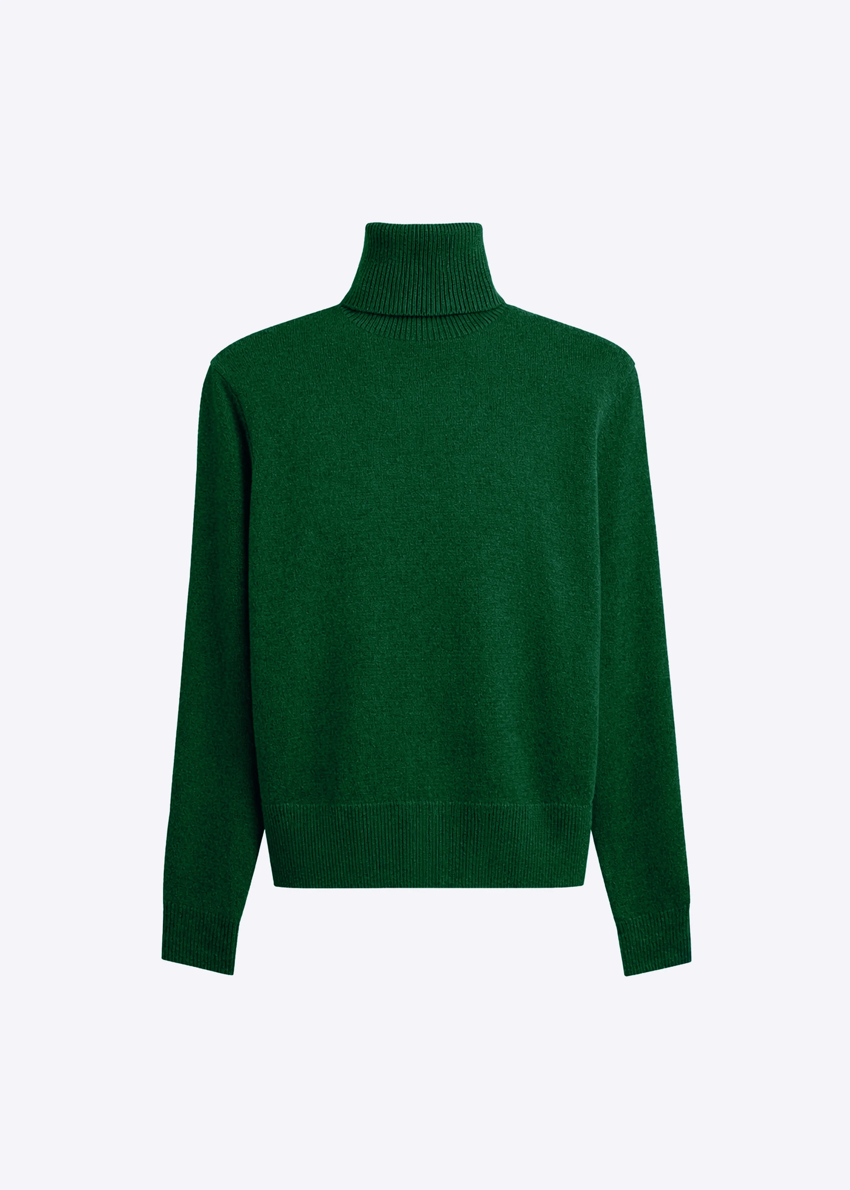 Gala Padded Knit Turtleneck - Forest Green - 1