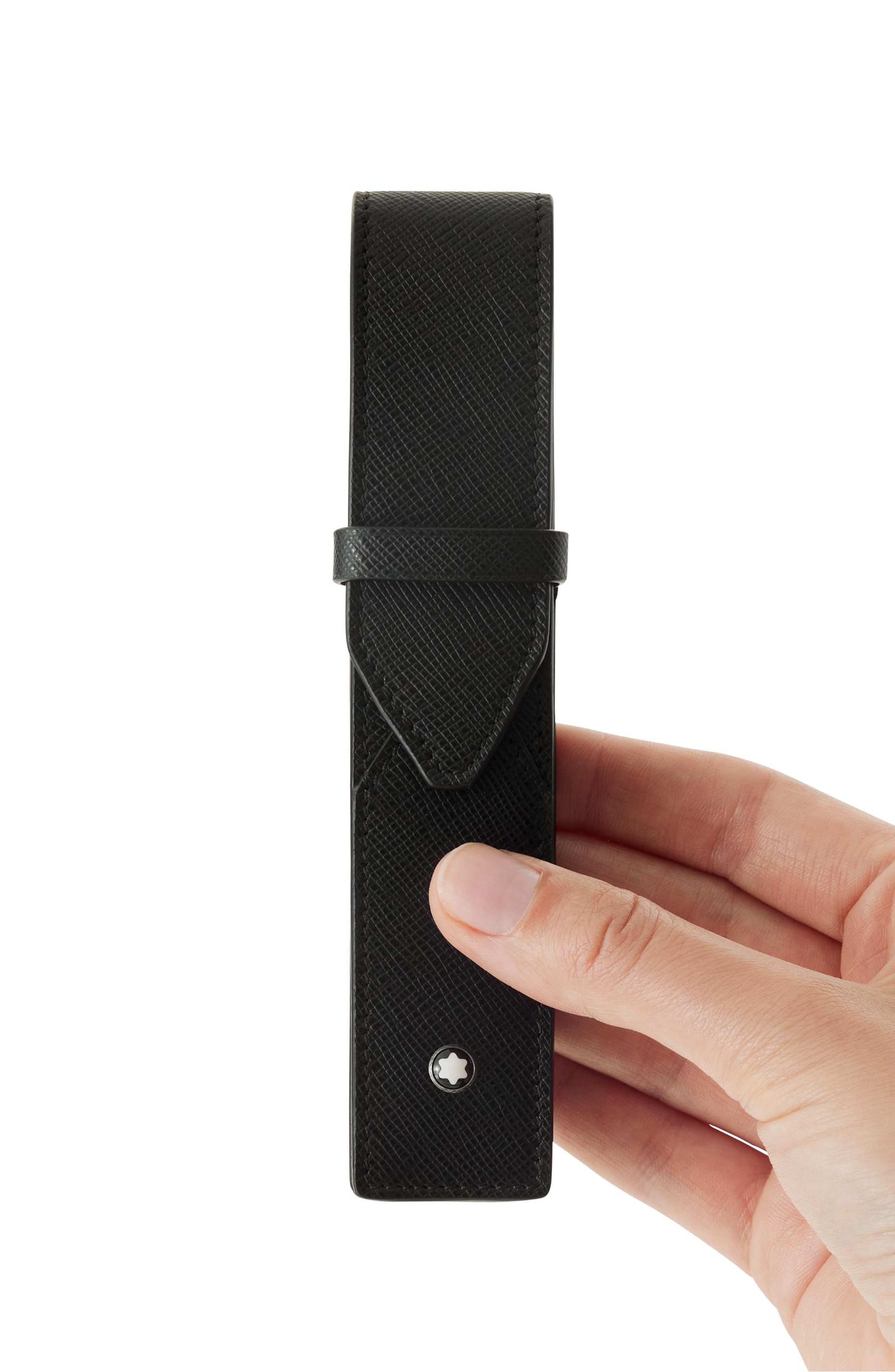 Montblanc Sartorial Leather 1-Pen Pouch in Black at Nordstrom - 2