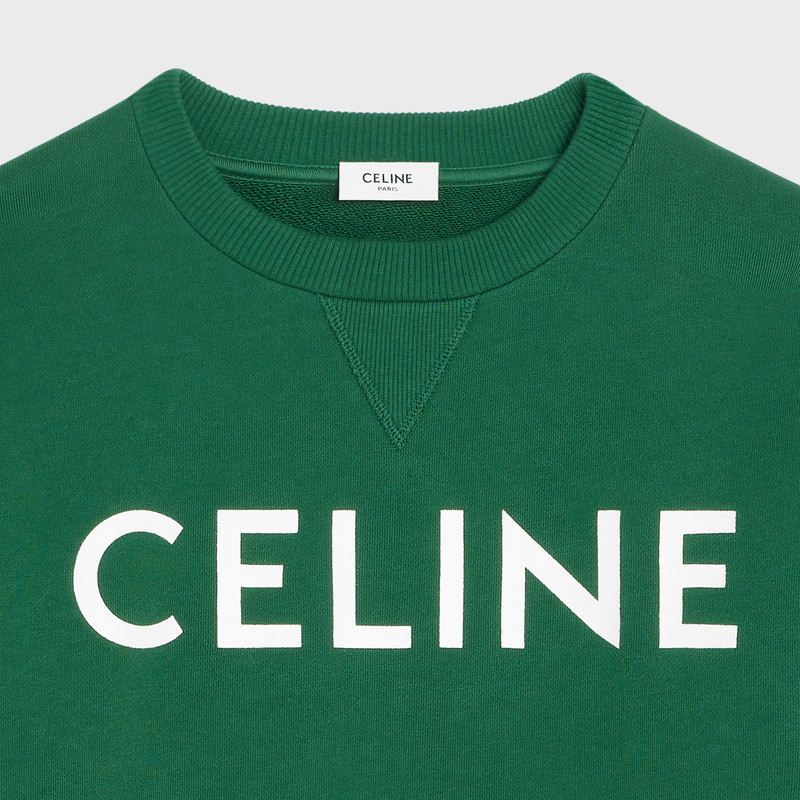 CROPPED CELINE SWEATSHIRT IN COTTON FLEECE 3