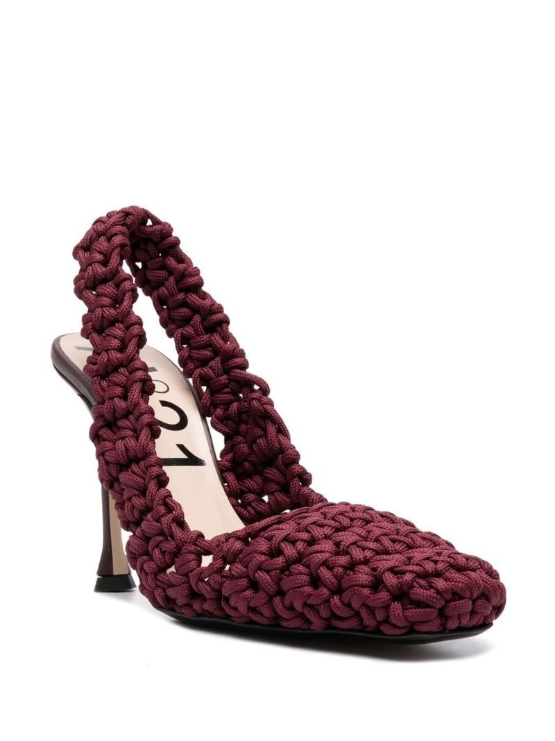 N°21 woven slingback pumps outlook