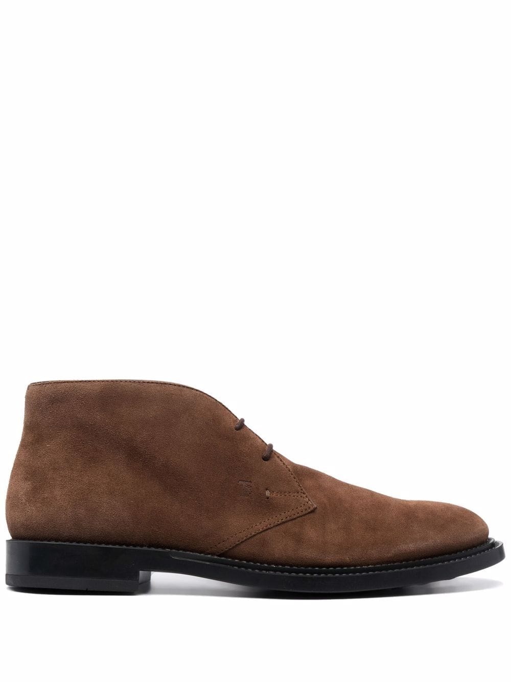 monogram-stamp desert boots - 1