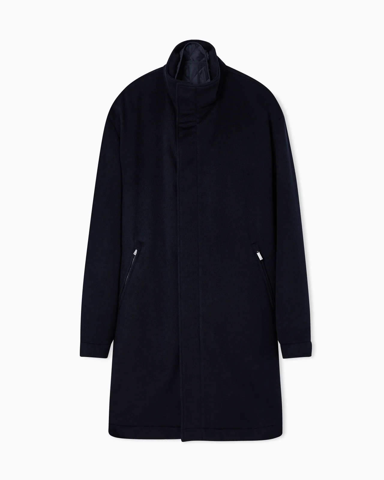 2-IN-1 FULL-ZIP COAT IN PURE COMBED CASHMERE - 1