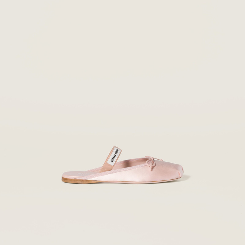 Miu Miu Satin ballerina mules outlook