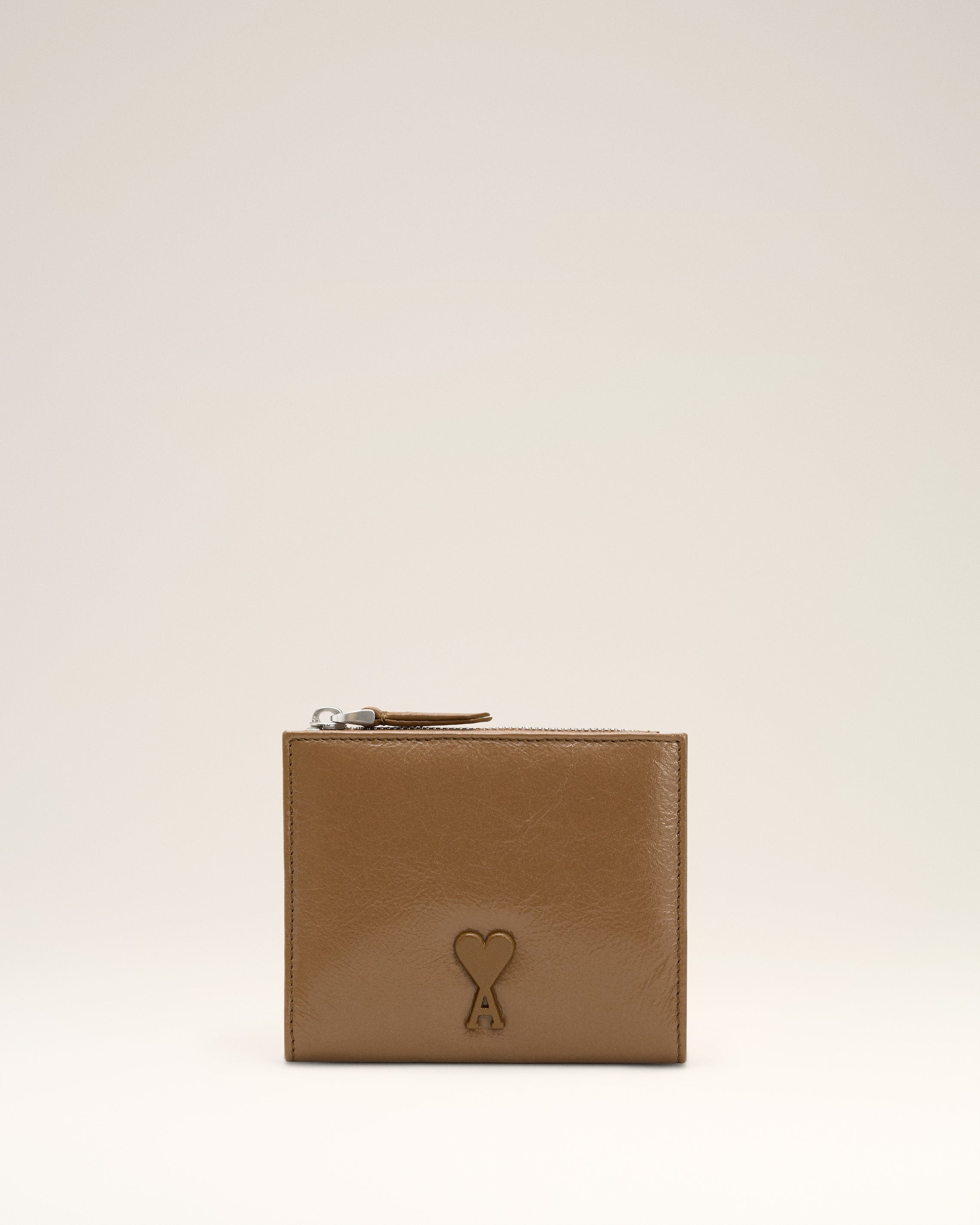 BROWN SMOOTH LEATHER VOULEZ VOUS FOLDED WALLET - 1