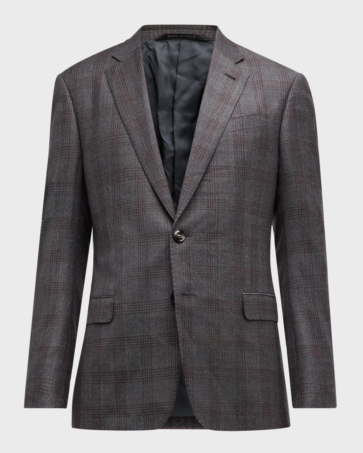 Men's Wool-Cashmere Plaid Sport Coat - 9