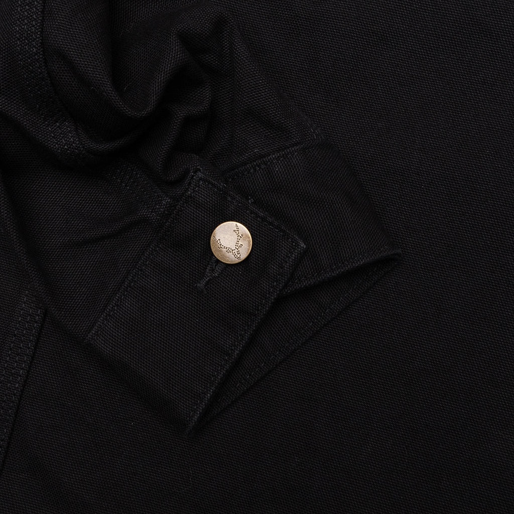 COTTON CANVAS COVERALL - BLACK - 4