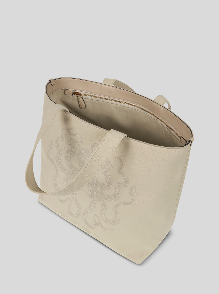 MAXI TOTE BAG WITH OCTOPUS EMBROIDERY - 4