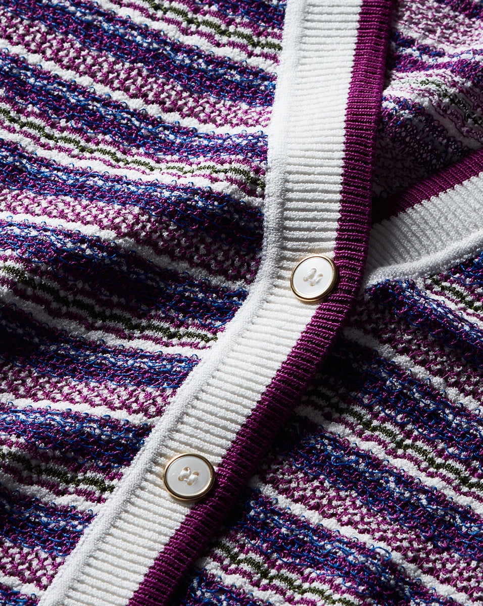 VARIA STRIPED KNIT CARDIGAN - 3