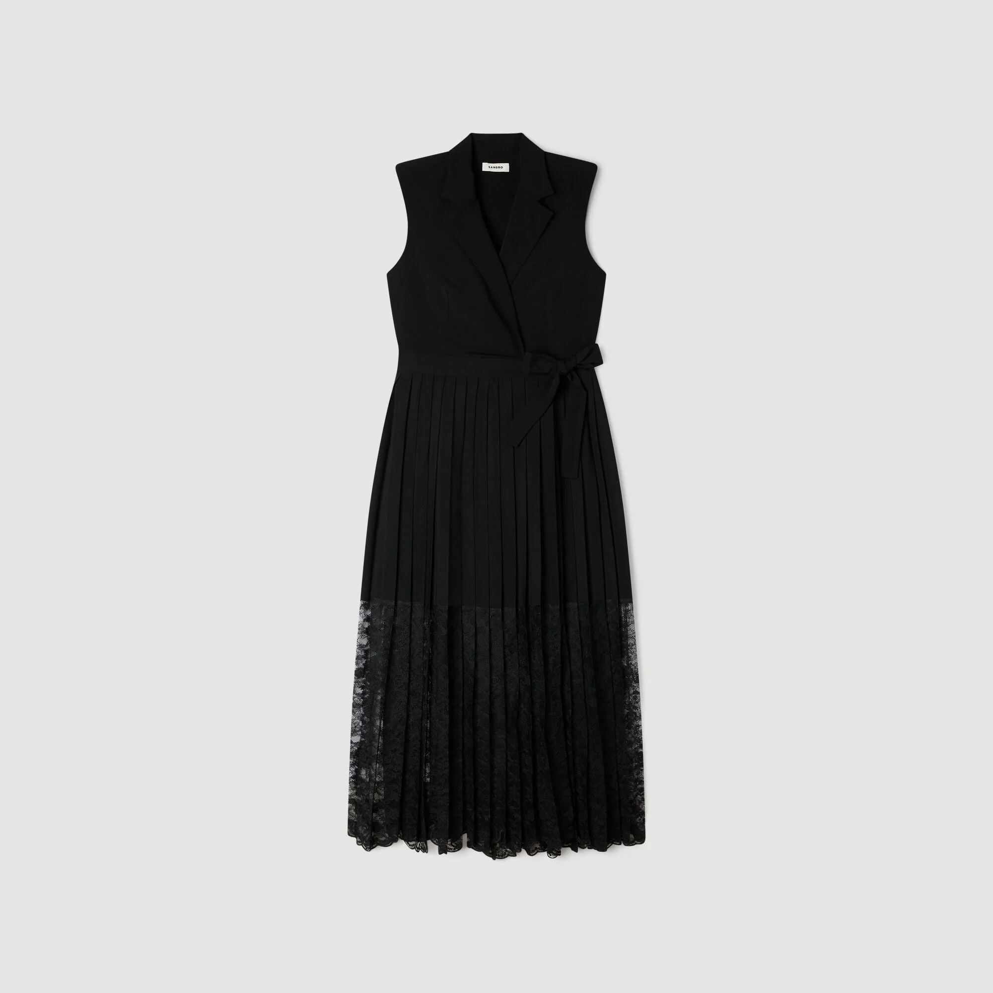 LACE PLEATED MIDI DRESS - 1