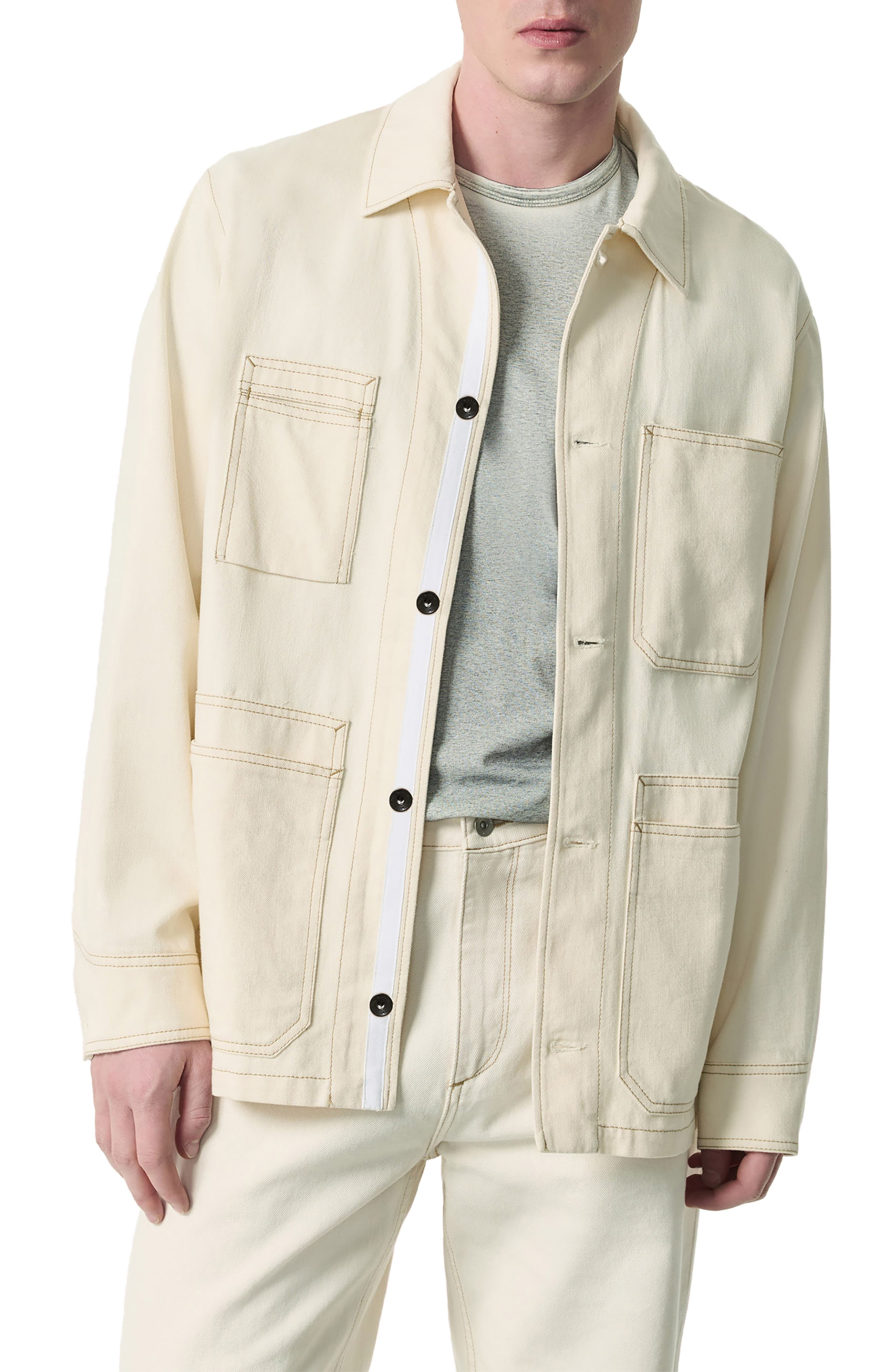 rag & bone Graham Denim Chore Jacket in Ecru at Nordstrom - 1
