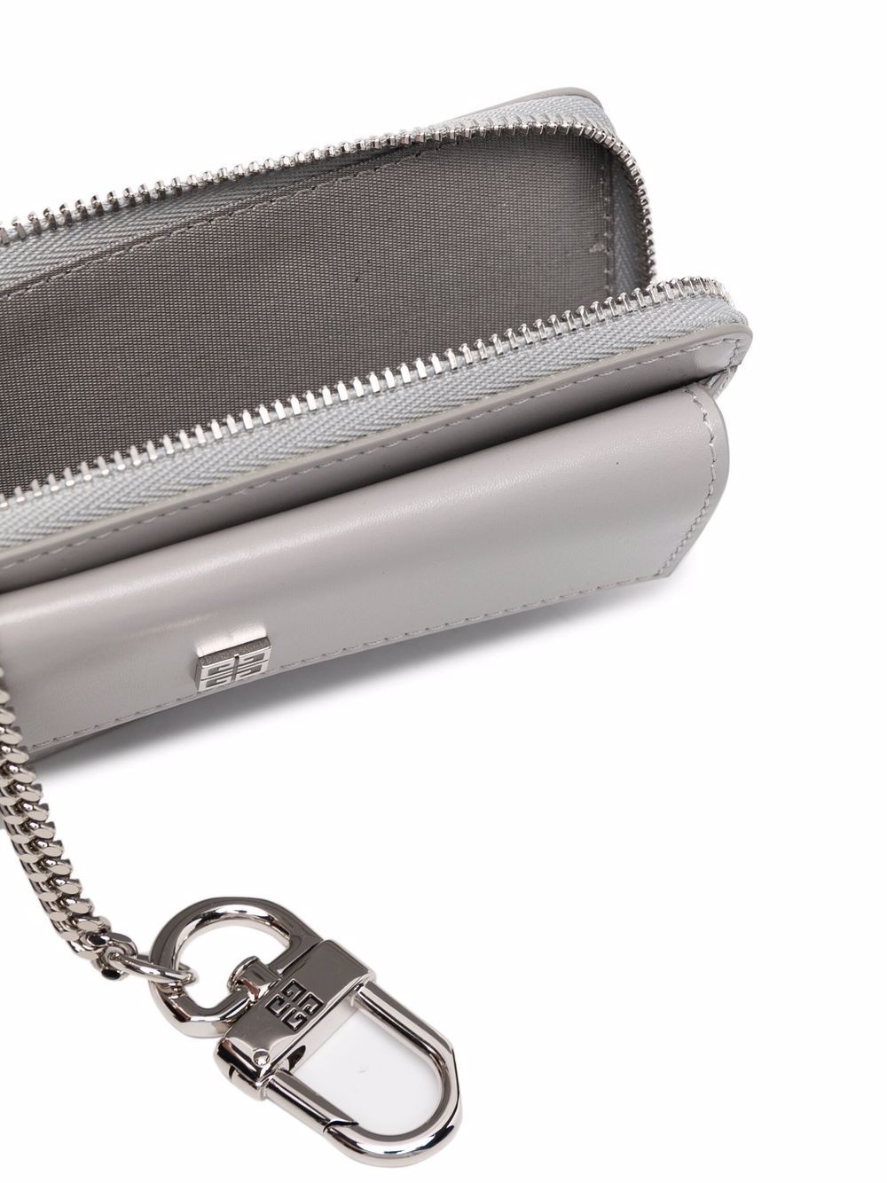 logo-plaque leather purse - 3