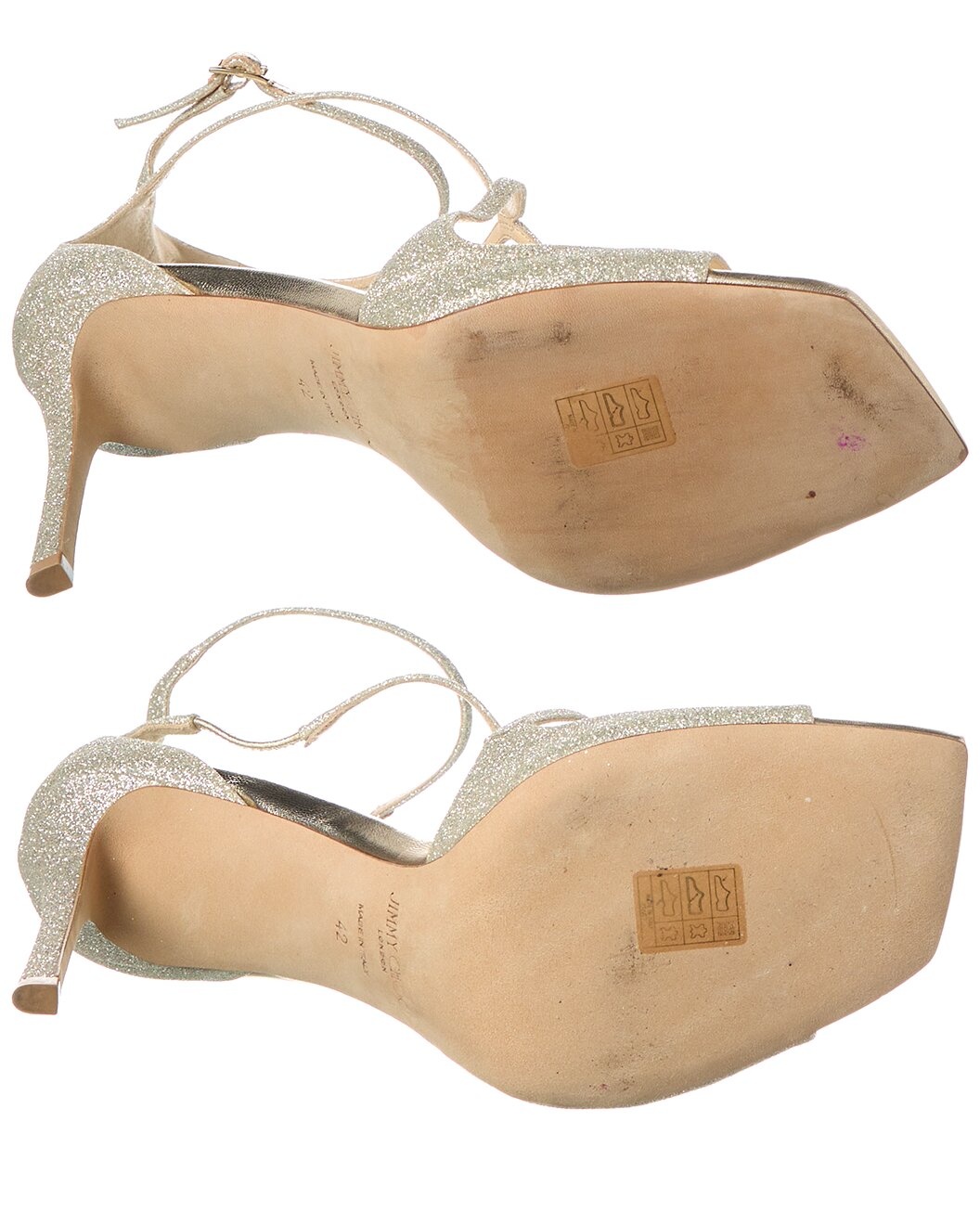 Jimmy Choo Azia 95 Glitter Sandal (Authentic Pre-Loved) - 4