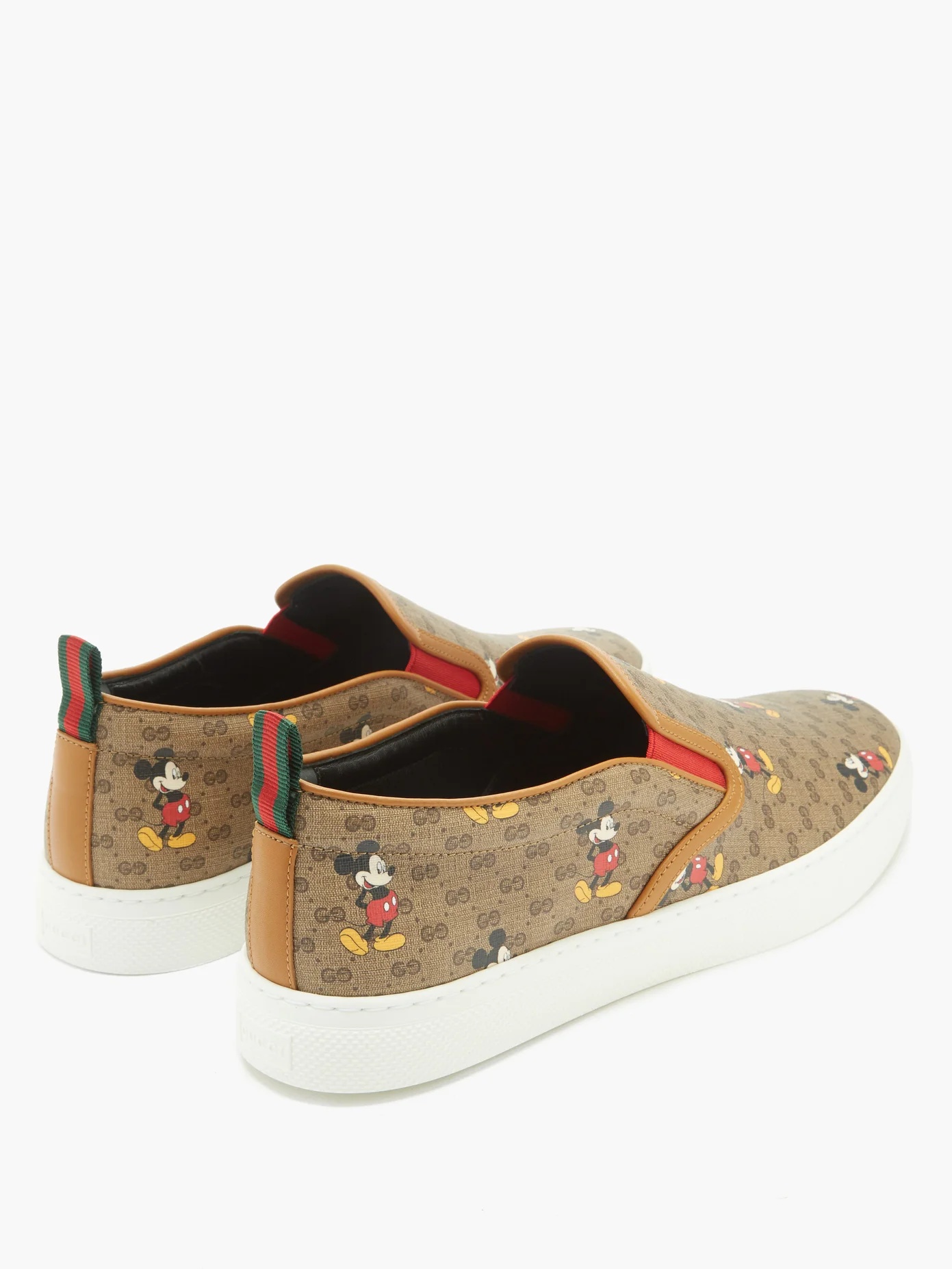 Mickey Mouse-print GG-canvas slip-on trainers - 4