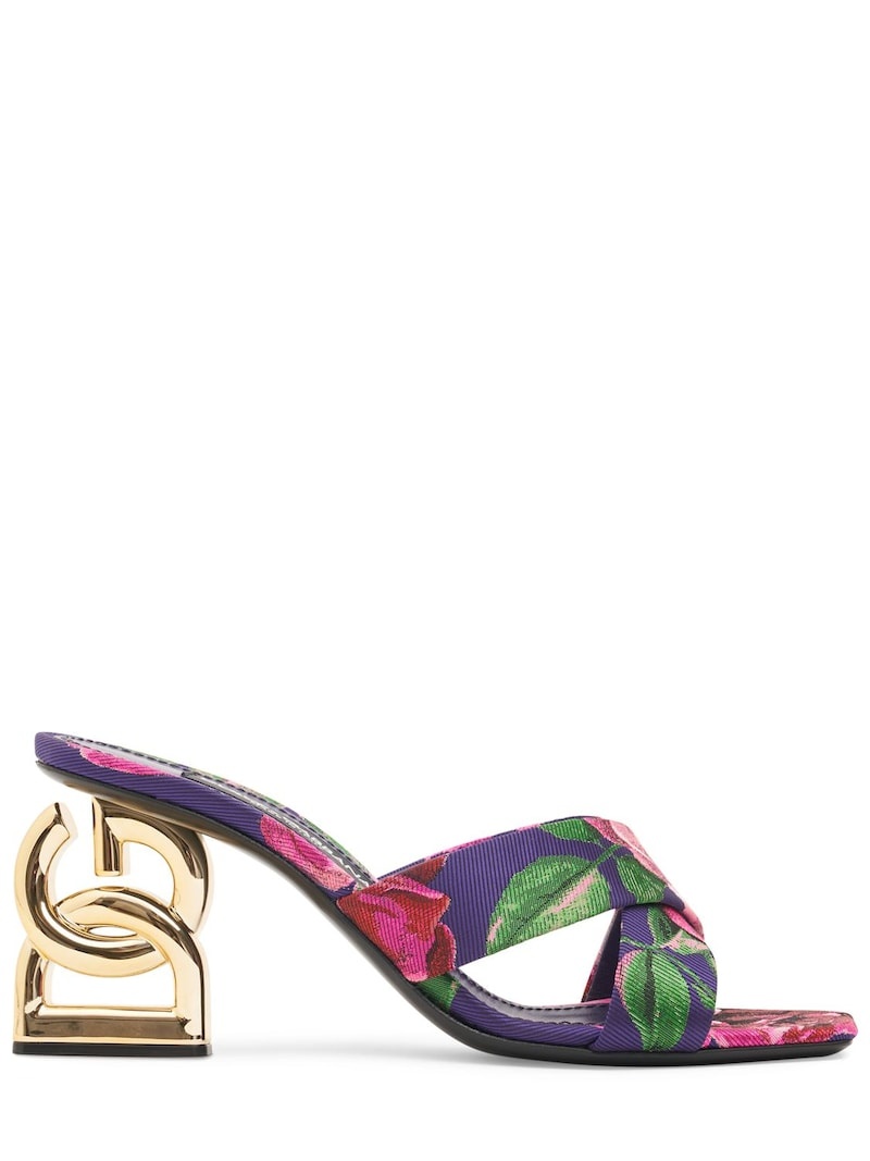 75mm Keira satin sandal mules - 1