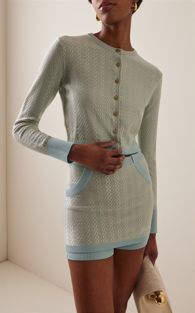 JACQUEMUS Marino Knitted Cardigan blue outlook