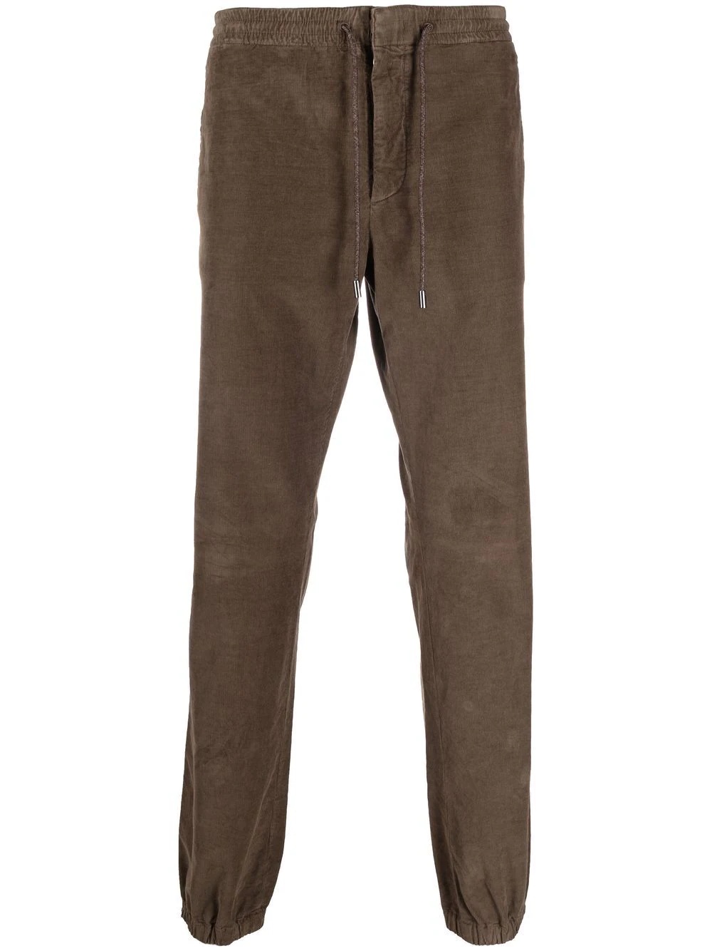 drawstring corduroy trousers - 1