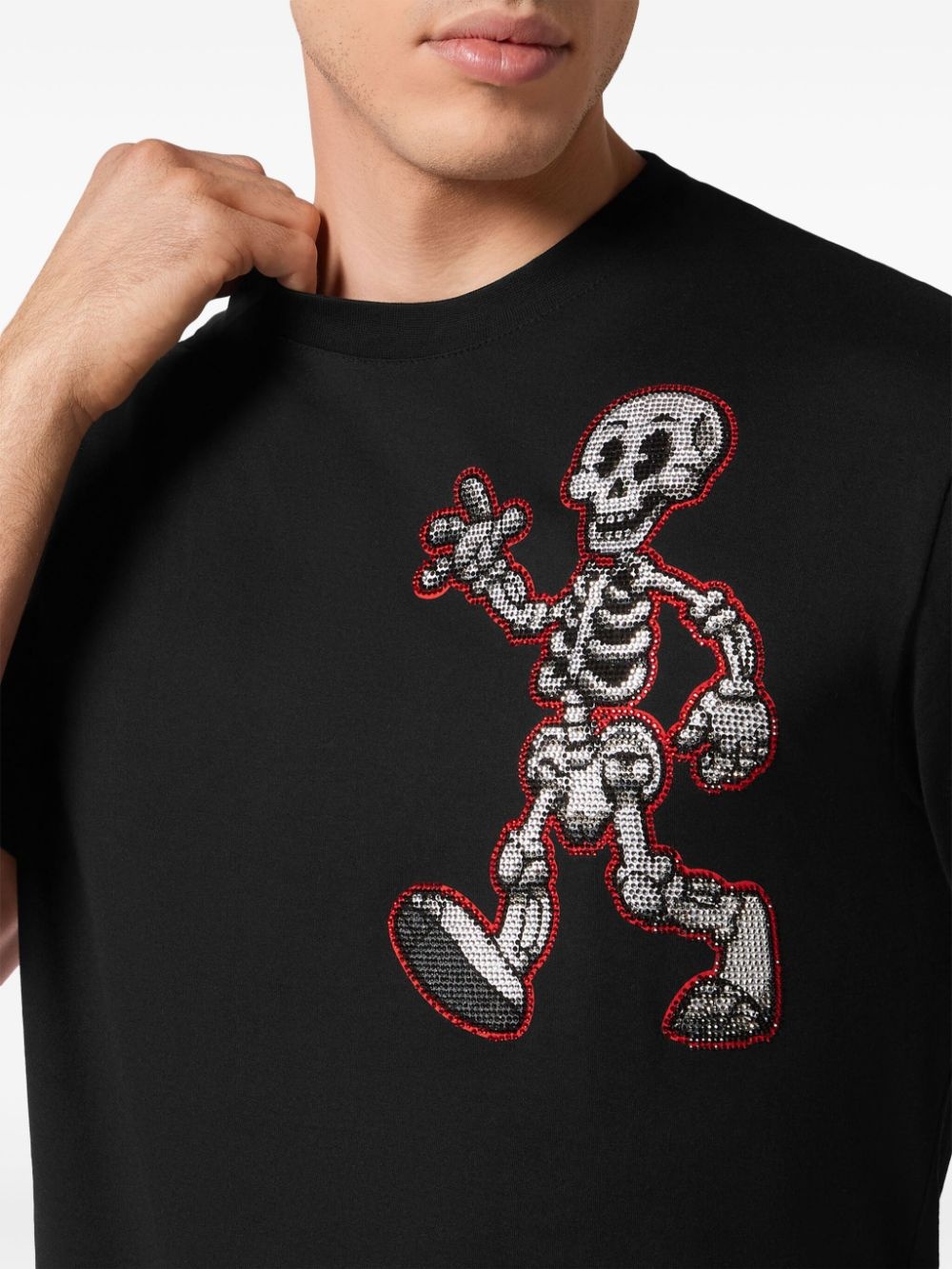 Skeleton-print cotton T-shirt - 4