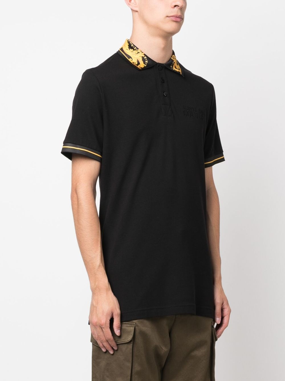 baroque-pattern polo shirt - 3