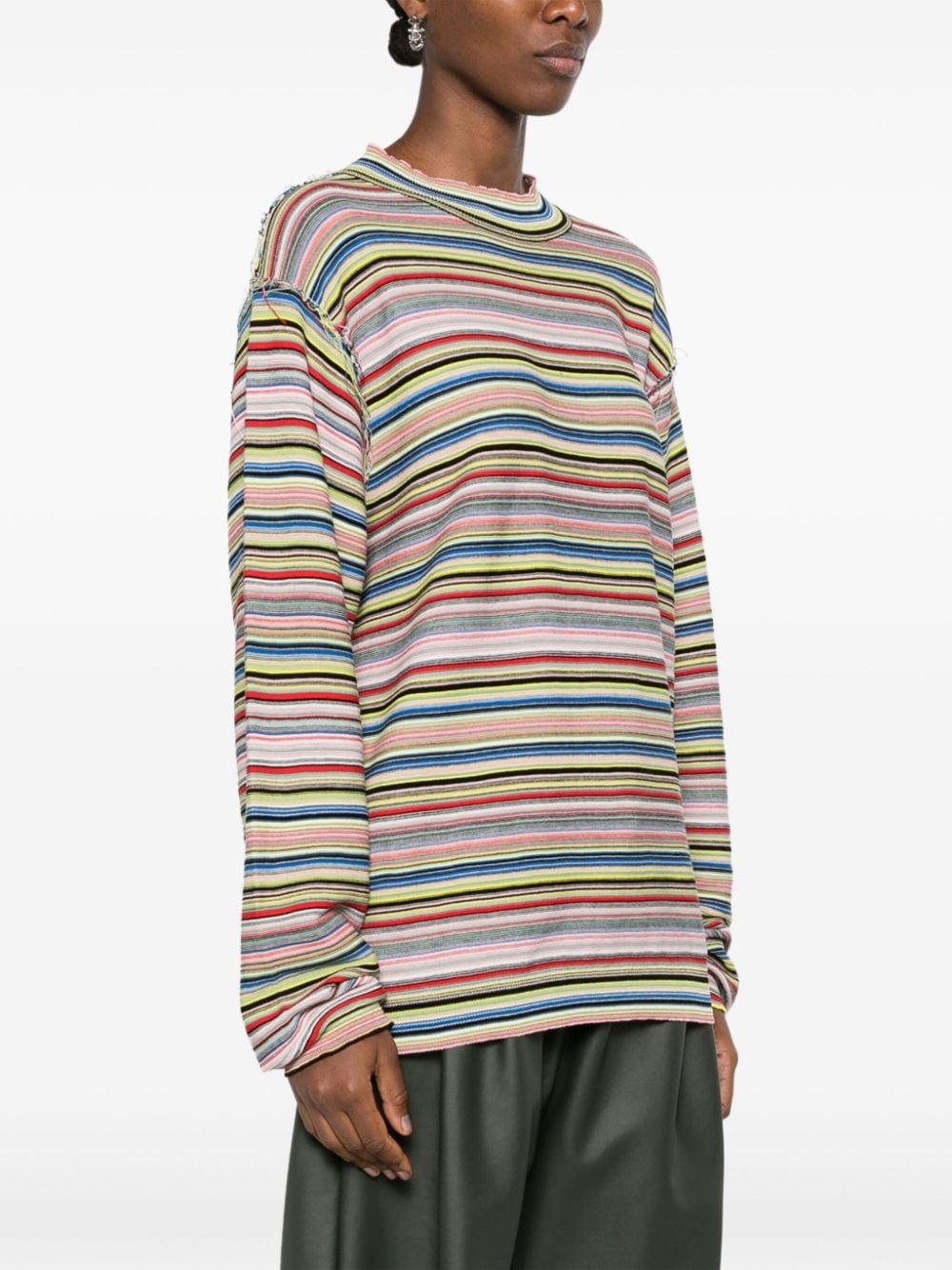 inside-out striped jumper - 3