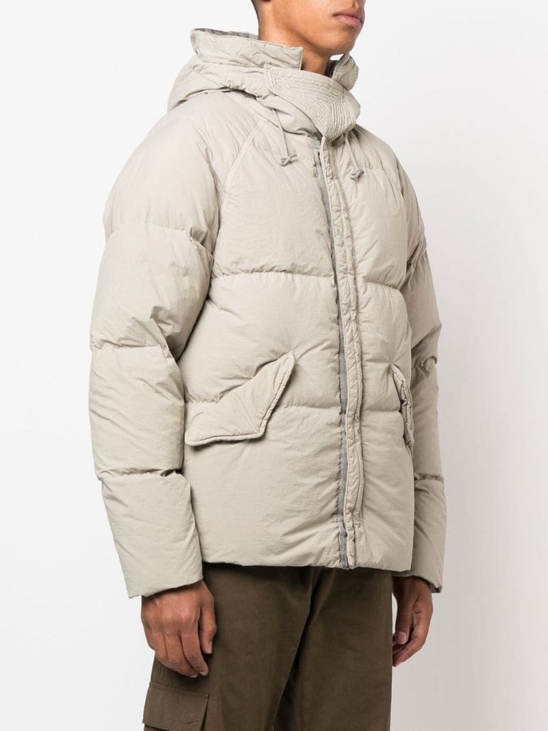 padded drawstring-hooded jacket - 5