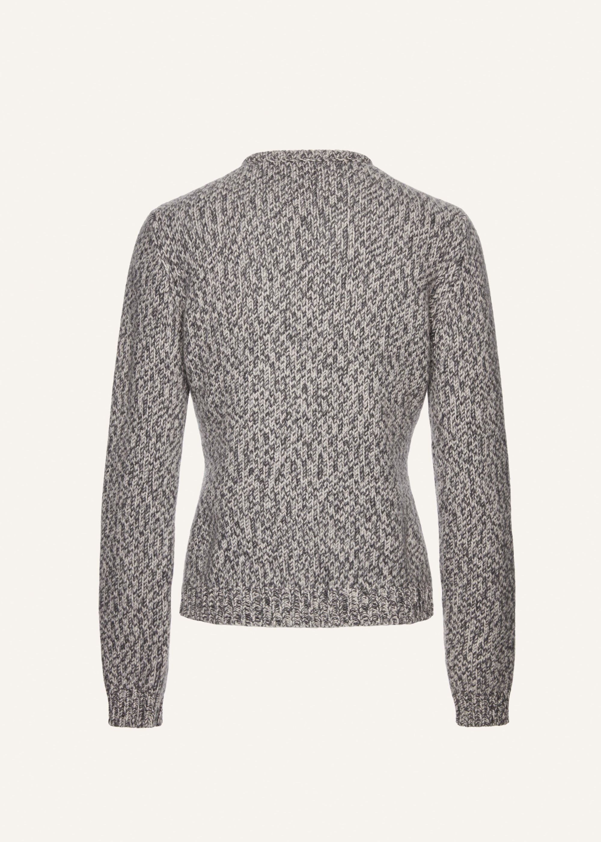Classic marled cardigan in grey - 2