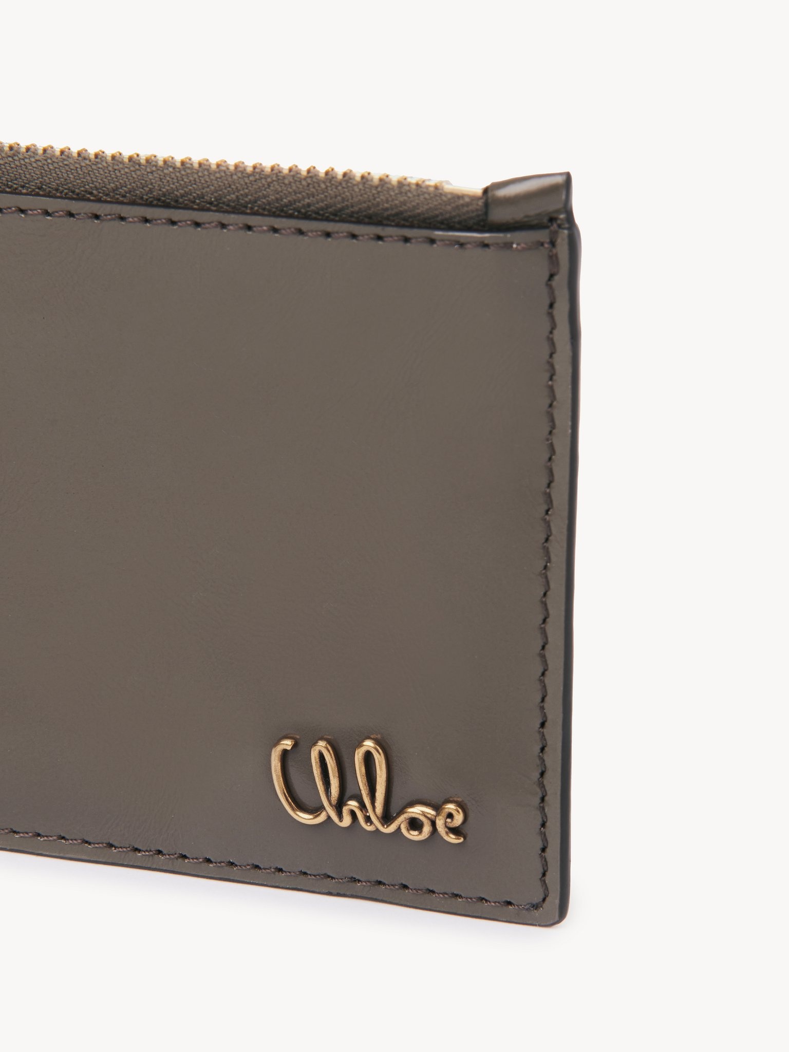 SMALL CHLOÉ ICONIC PURSE WITH CARD SLOTS IN SHINY LEATHER - 5