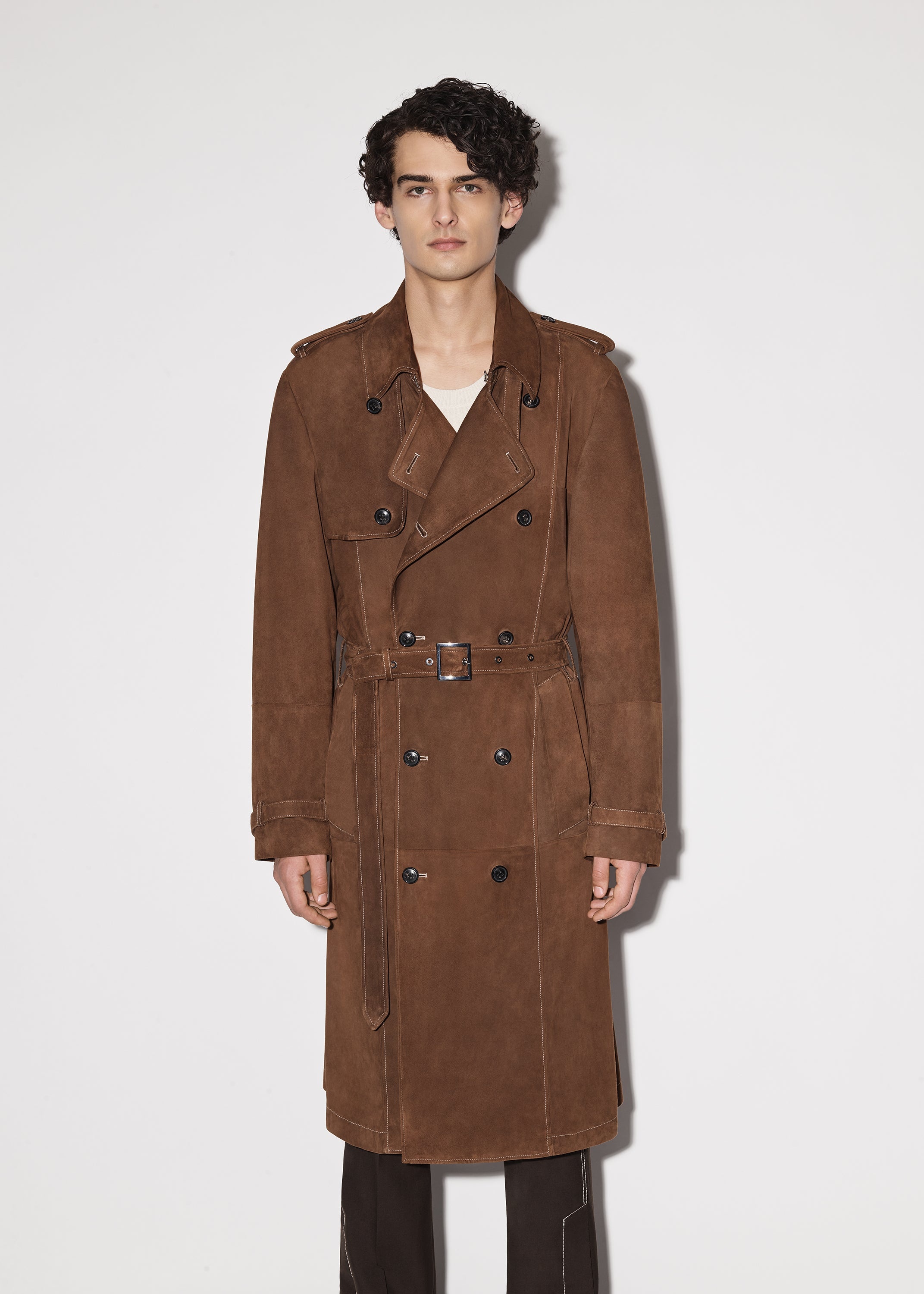 AMIRI SUEDE TRENCH COAT - 2
