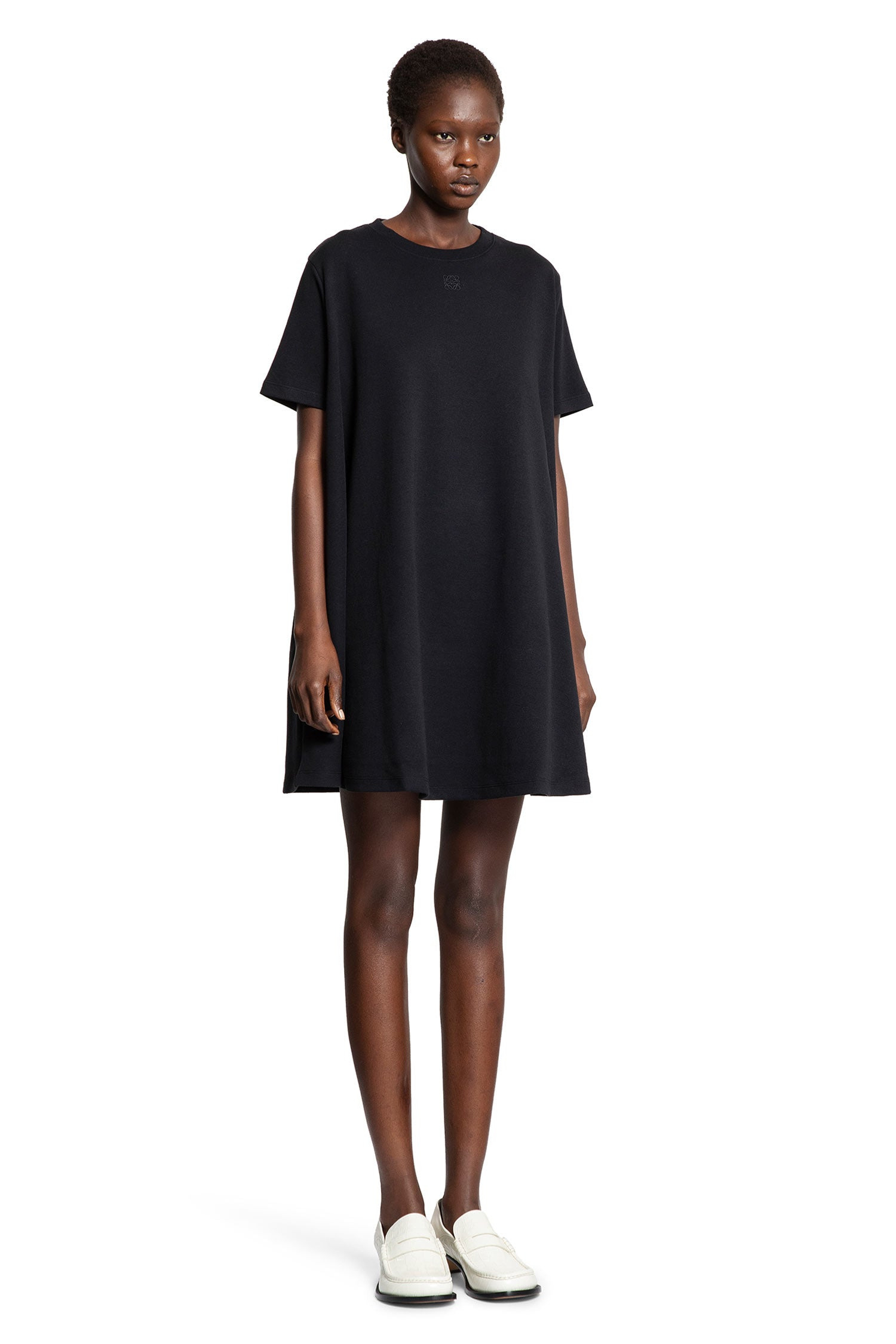 Trapeze-Dress-In-Cotton-Blend - 2